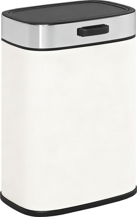 Homcom Mülleimer Edelstahl, Kunststoff Cremeweiss (5 l)