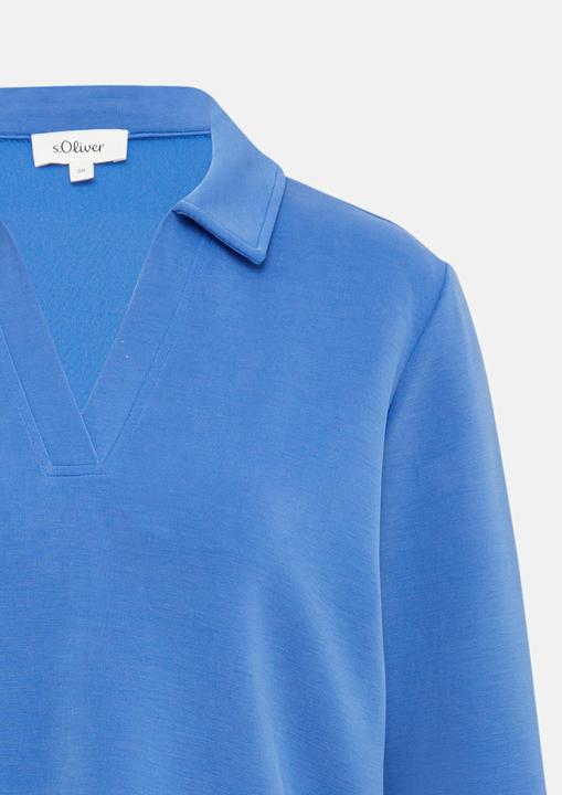 Actual product image S.Oliver Sweatshirt Sweatshirt aus Scuba mit Polokragen (40)