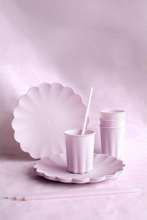 Actual product image Rubbermaid Plastikteller „Rüsche“ – violett- wiederverwendbar (4x)