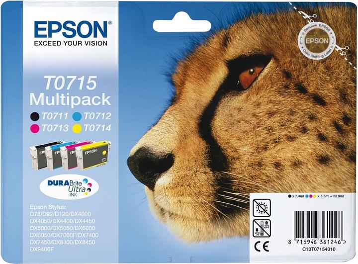 Actual product image Epson Ink cartridge T071540 (C, FC, M, Y)
