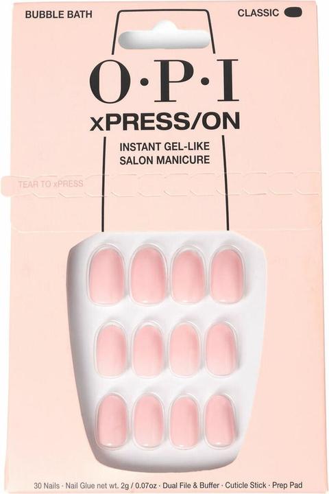 OPI Xpress/On Nail Art (Kunstnägel, Bubble Bath, Nude, Pink, Rot)