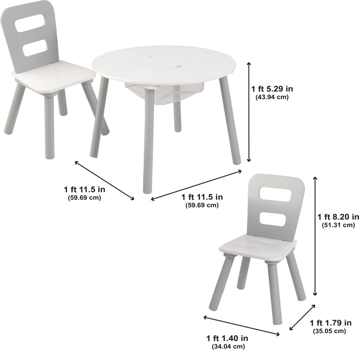 Image du produit KidKraft Table ronde avec 2 chaises (Groupe de sièges pour enfants)