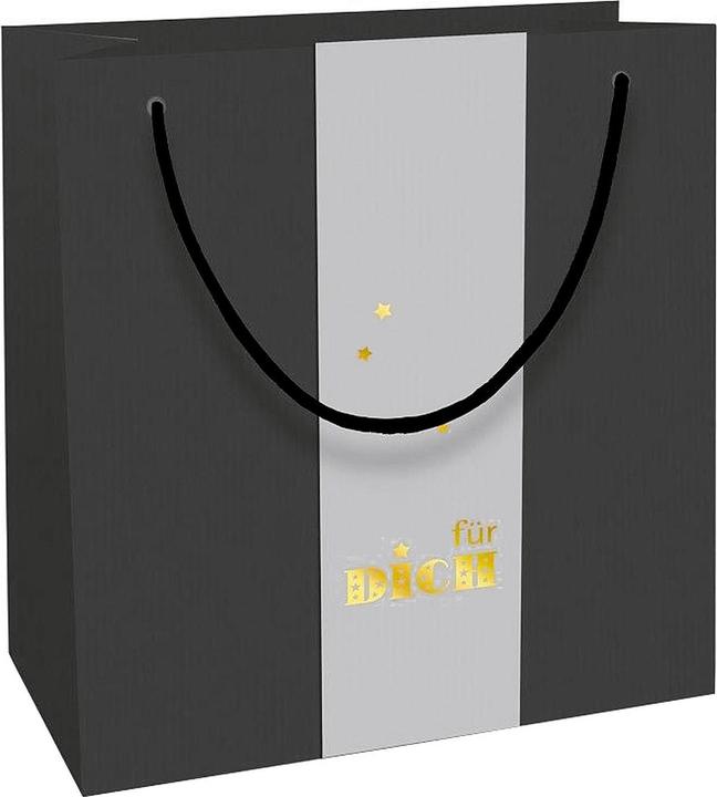 Produktbild Zishka Tragetasche Kraftpapier mit Pergament schwarz (Geschenktüte, 1 x)