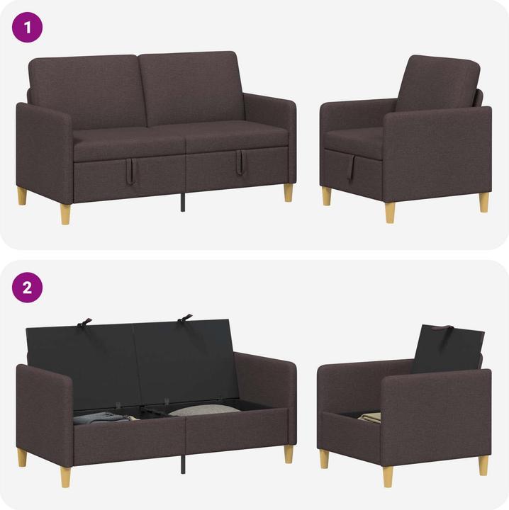 Produktbild vidaXL Sofa Set (1-Sitzer, 2-Sitzer)