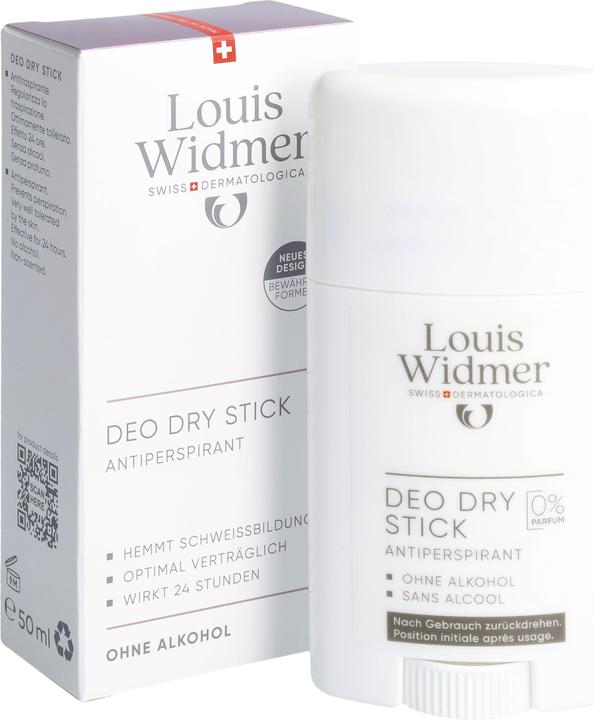 Actual product image Widmer Louis Deo Dry Stick Antiperspirant ohne Parfum 50 ml (Stick, 50 ml)