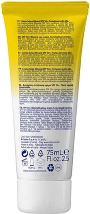 Produktbild Chicco Sonnencreme Mineral LSF50+ 0m+ Italienisch 75 ml (Sonnencreme Gesicht, SPF 50+, 75 ml)