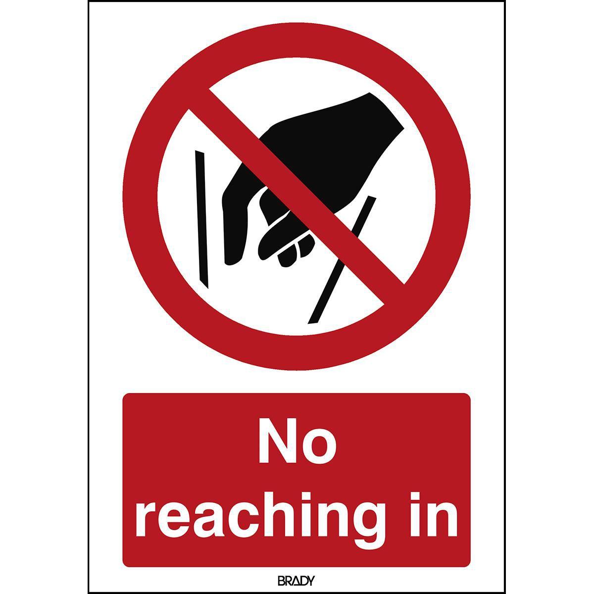 Brady, Sicherheitskennzeichnung, ISO Safety Sign - No reaching