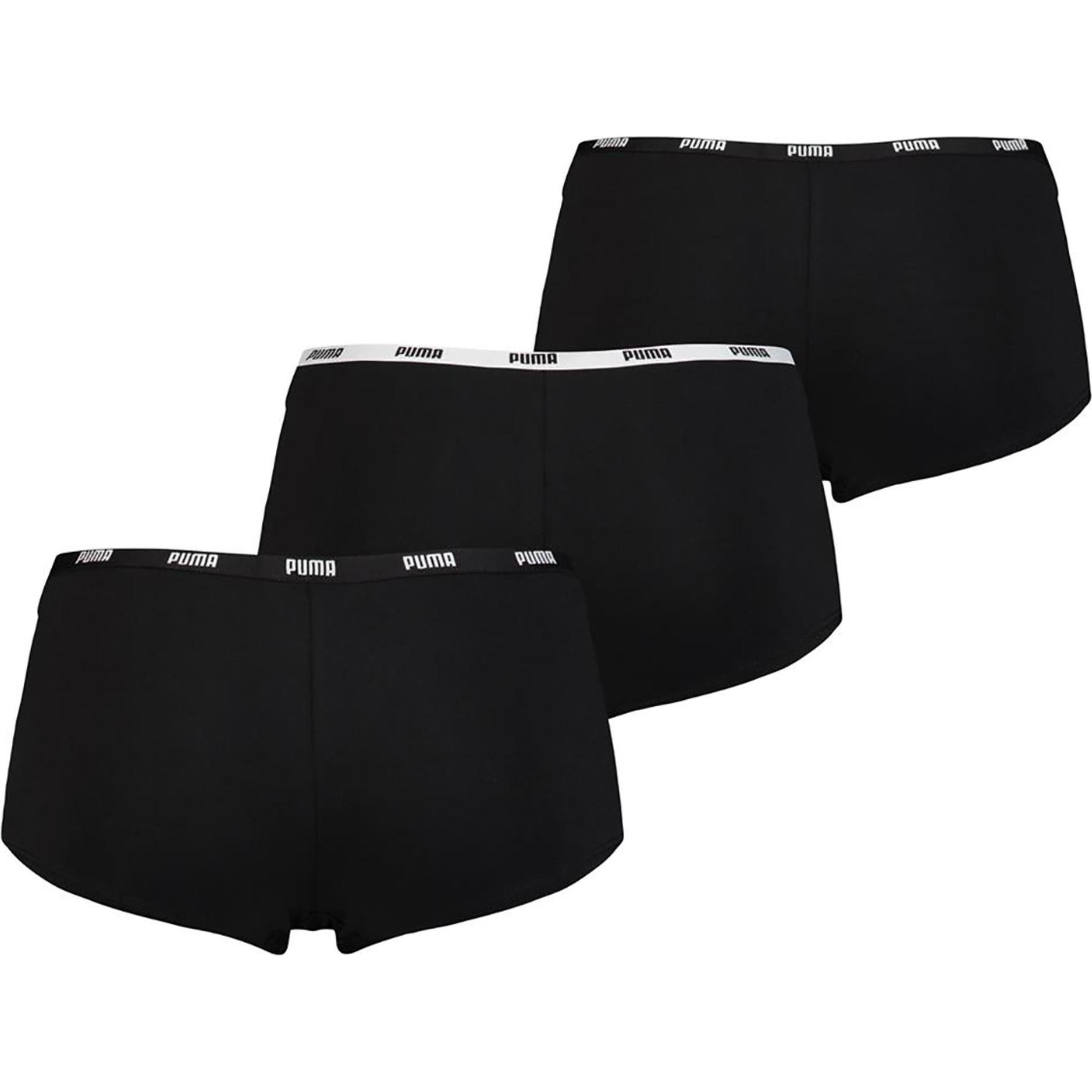 Thumbnail - Puma, Damen, Unterhosen, Basic Mini Short, Schwarz, (XL, 3er Pack)