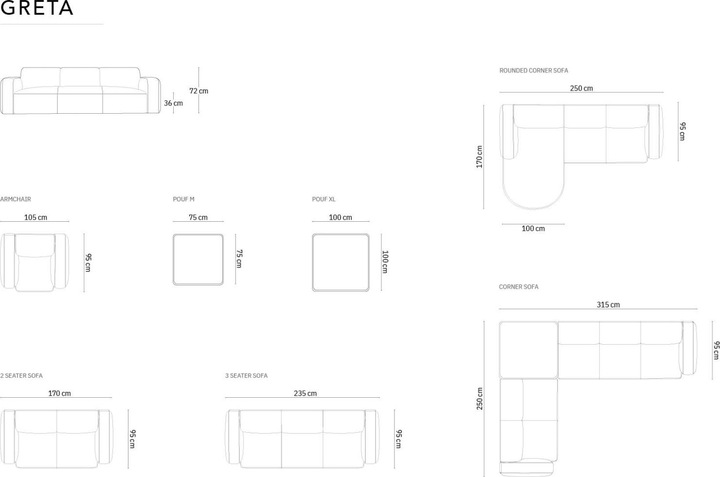 Actual product image Micadoni Greta (2 person sofa)