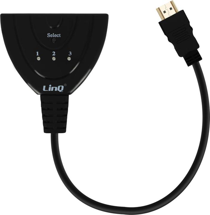 Produktbild LinQ Multiport Adapter /HUB HDMI männlich auf 3x HDMI-Ports, by – Schwarz (15 m, HDMI)