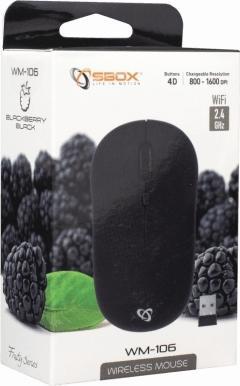 Immagine prodotto Sbox Mouse ottico senza fili WM-106 nero (Senza fili)