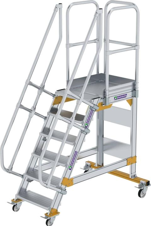 Actual product image Munk Platform stairs mobile 60ï¿½ step width 600 mm 6 steps (Platform ladder, 60 cm)