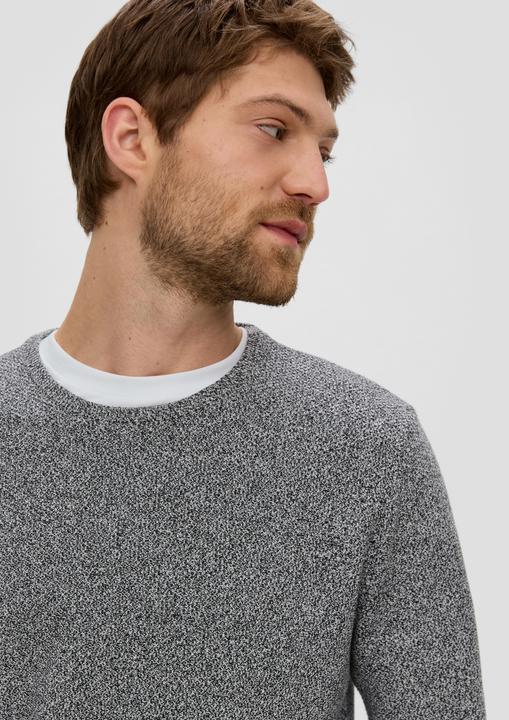 Produktbild S.Oliver Strickpullover Feinstrickpullover mit Crew Neck (S)