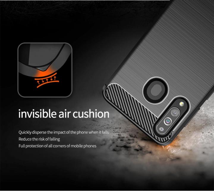 Actual product image Cadorabo TPU Ultra Slim carbon stainless steel Combi Cover (Samsung Galaxy A20s)