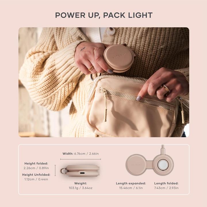 Immagine prodotto Satechi Caricabatterie wireless 2-in-1 OntheGo con Qi2 (15 W)