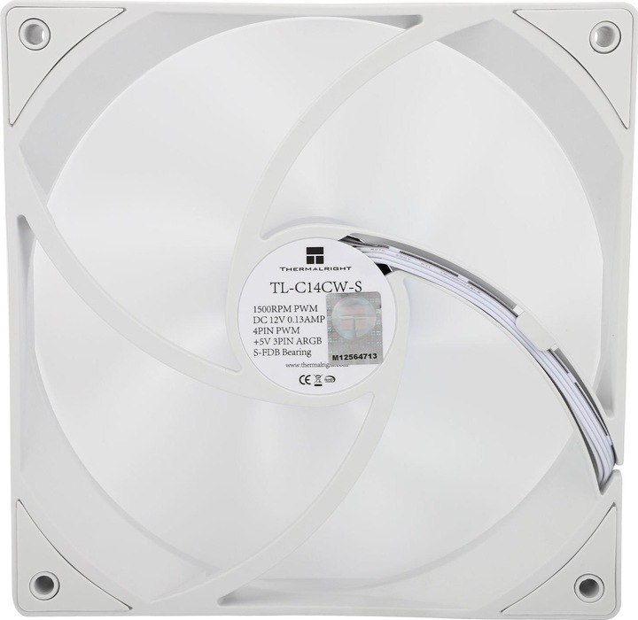 Produktbild Thermalright TL-C14CW-S computer cooling system Computer case Fan Black 1 pc(s) (140 mm, 1 x)