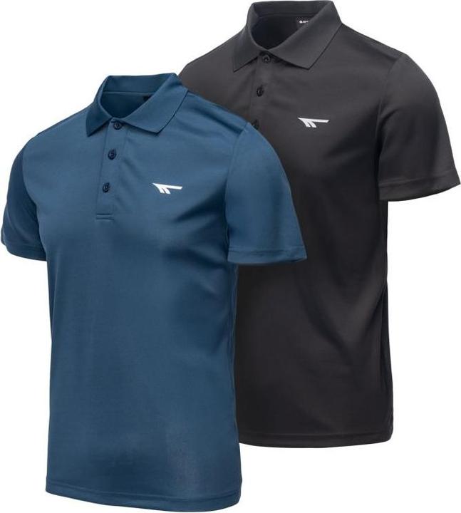 Produktbild Hitec Męski zestaw koszulek polo Hi-tec HODIN 2 PACK black/ensign blue rozmiar L (L)