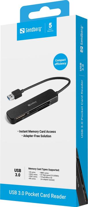 Actual product image Sandberg USB 3.0 Pocket Card Reader (USB 3.0)