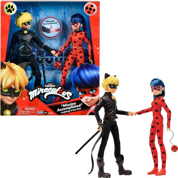 Actual product image Bandai Miraculous Ladybug and Cat Noir