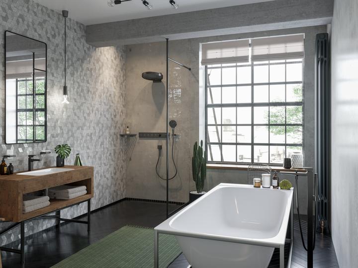 Actual product image hansgrohe HG Soap holder AddStoris wall mounting brushed black