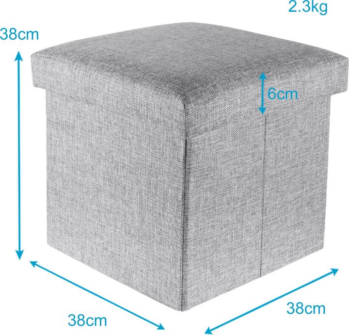 Image du produit Intirilife Cube d'assise ALASKA GRAU
