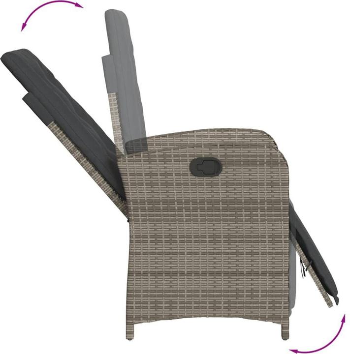 Produktbild vidaXL Gartensessel mit Fussteil Verstellbar