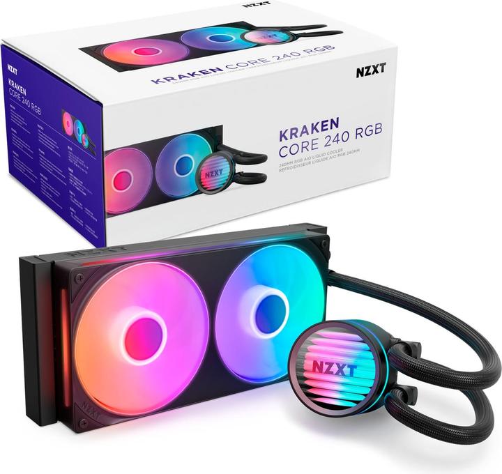 Produktbild NZXT Kraken 240 RGB Liquid Cooler Blk