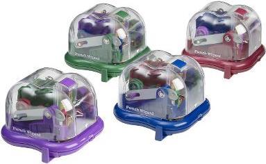 Actual product image Rexel Electric punch Wizard, assorted colors Punching capacity: 10 sheets, made of plastic, transparent