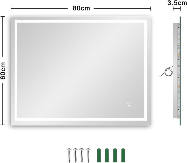 Produktbild Dripex LED Badezimmerspiegel mit Touch-Schalter