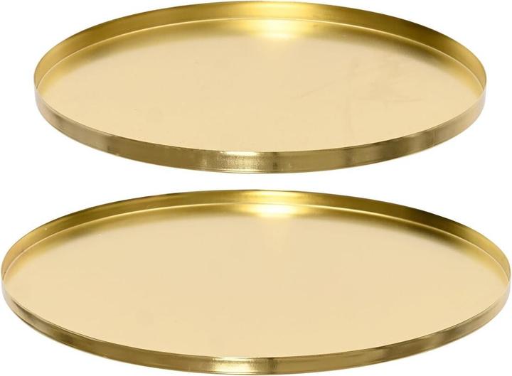 Decoris Dekorativer Teller Gold (2 Stück)
