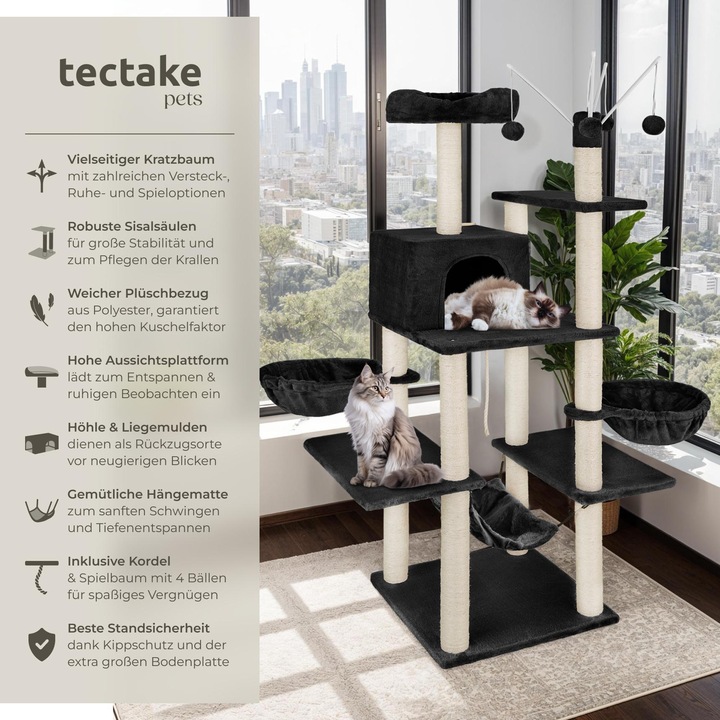 Produktbild tectake Lilou (165 cm, Schwarz)