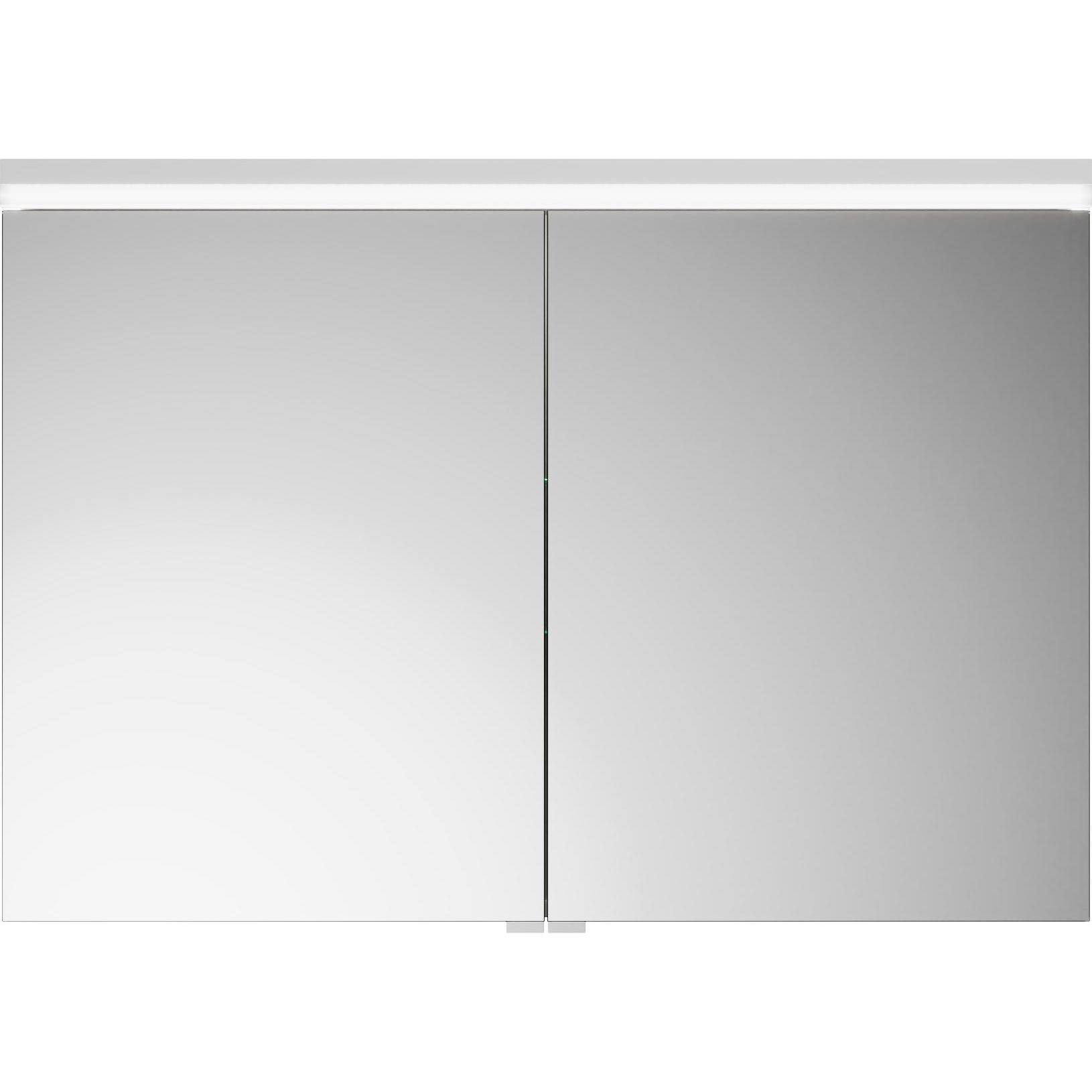 burgbad, Spiegelschrank, Lin20 Spiegelschrank LED-Beleuchtung inklusive LED-Waschtischbeleuchtung, 2 Türen, 1000x700