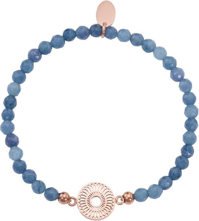 Image du produit Bijouteria Bracelet (18 cm, Acier inoxydable, Jade, Revêtement PVD (couleur or))