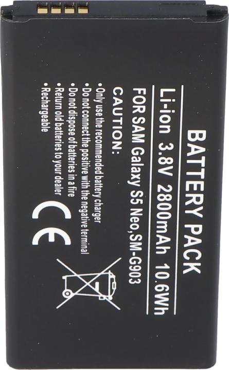 Actual product image AccuCell Galaxy S5 Neo battery EB-BG903BBA, EB-BG903BBE