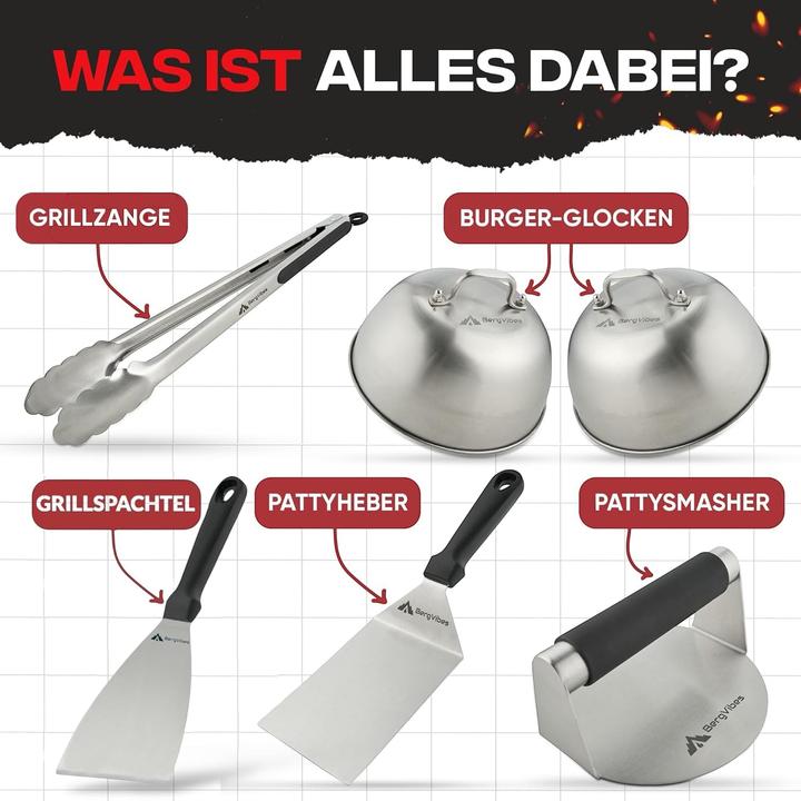 Produktbild BergVibes 6-teiliges Smash Burger Set
