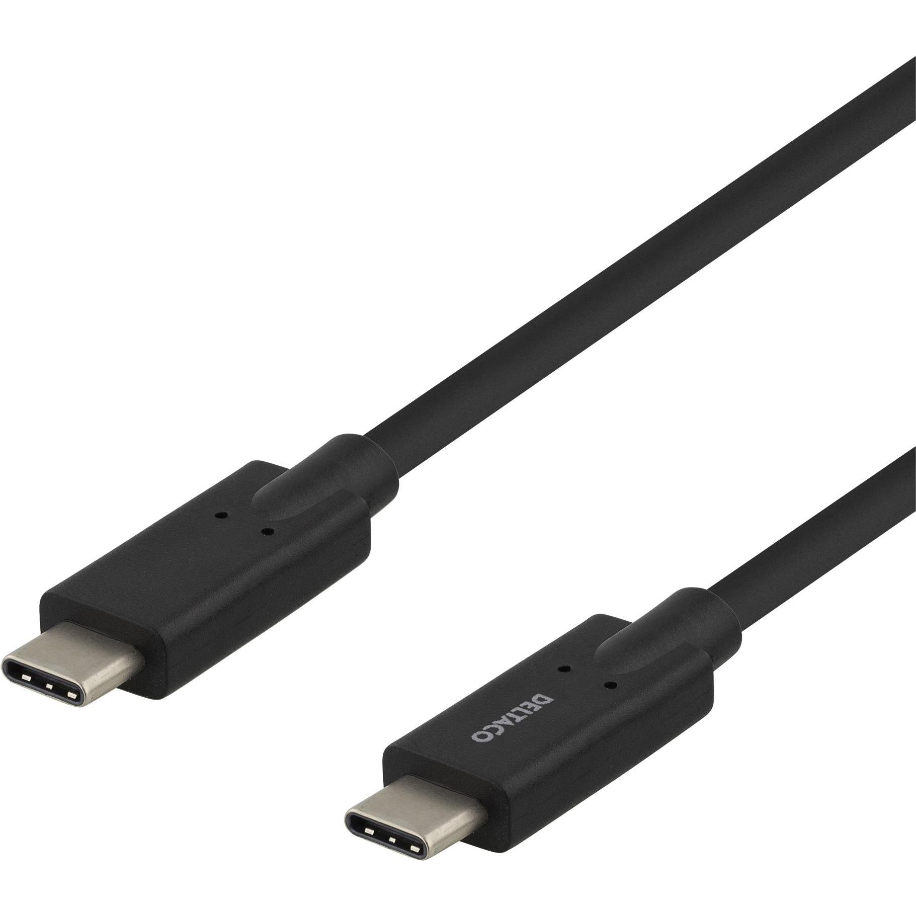 Deltaco USB-C - USB-C kabelis, 5Gbit (2 m, USB 3.2 Gen 1), USB Kabel