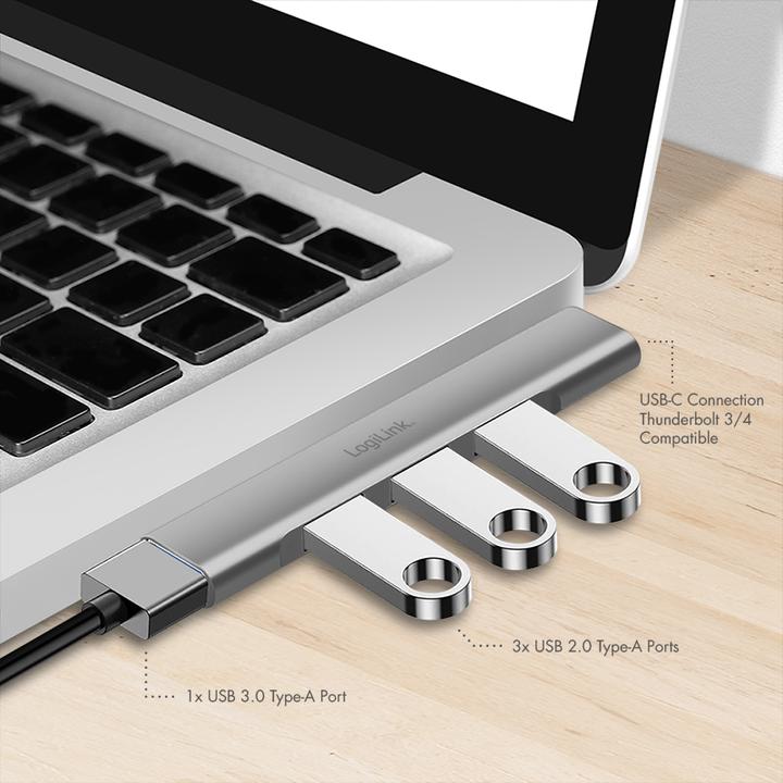 Produktbild LogiLink UA0437 (USB-C, 4 Ports)
