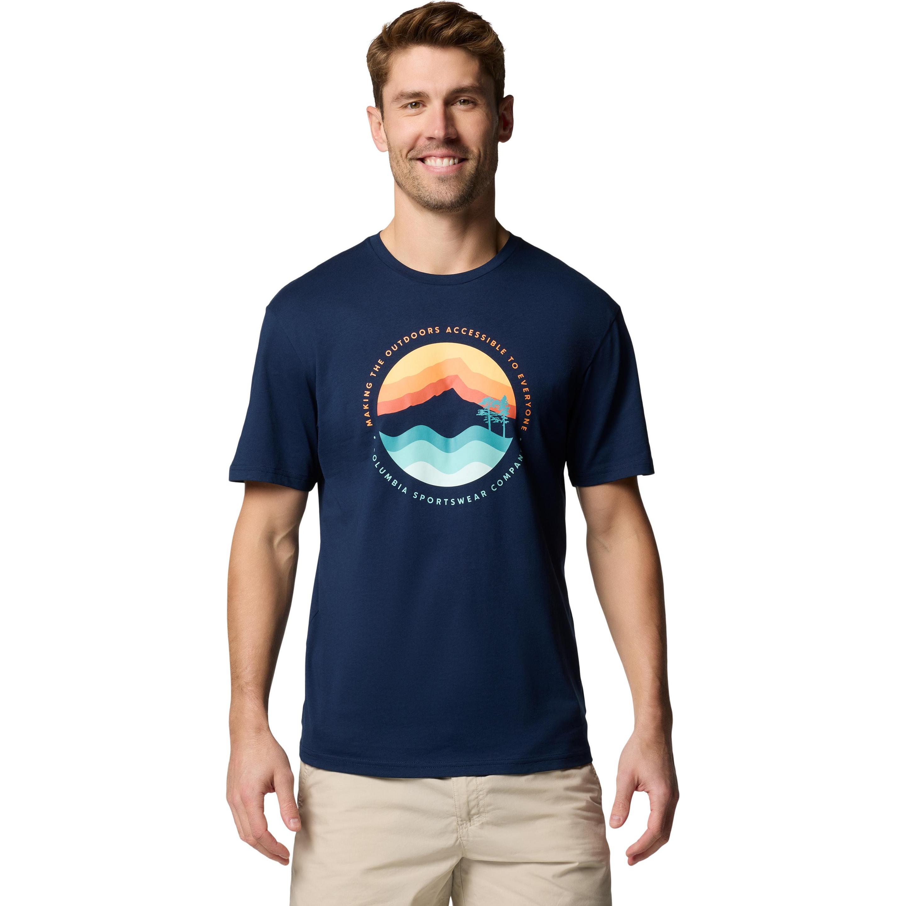 Columbia, Herren, Shirt, Path Lake™ Graphic Tee II, Blau, (XL)