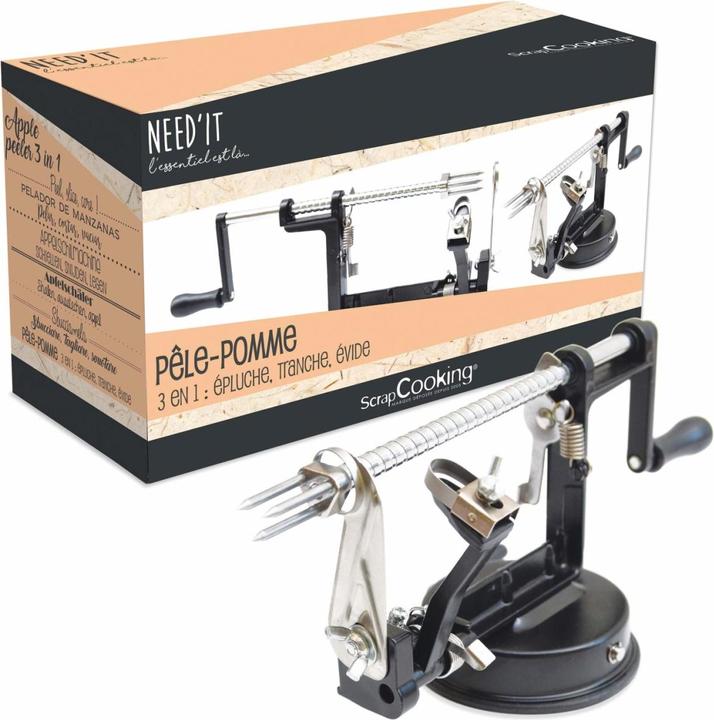 Image du produit ScrapCooking 3 en 1Éplucheur de pommes noir Éplucher Couper Évider