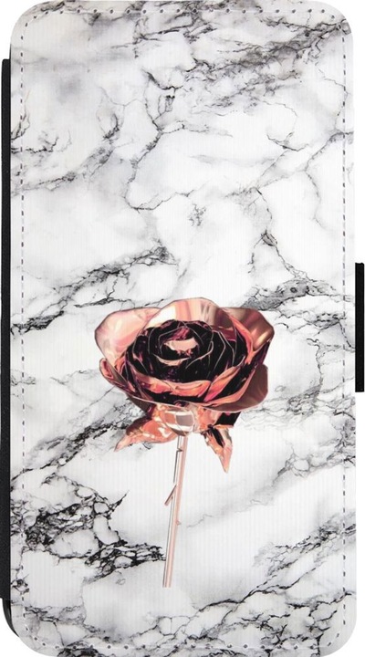 Produktbild PhoneLook Hülle Wallet schwarz Marble Rose Gold (Apple iPhone 13 mini)