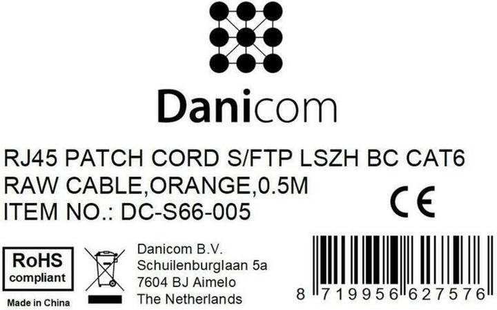 Produktbild Dsit CAT 6 Netzwerkkabel LSOH (CAT6, 0.50 m)