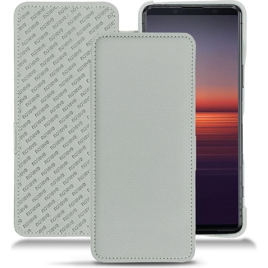 Noreve Lederschutzhülle horizontal (Sony Xperia 5 II), Smartphone Hülle, Grau