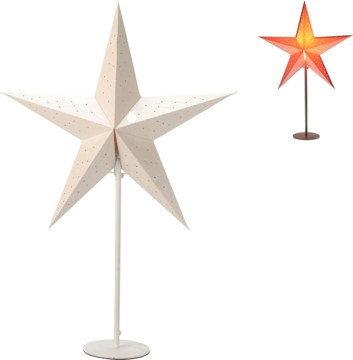 Mojawo Christmas star table lamp paper star H65cm 220V on/off switch