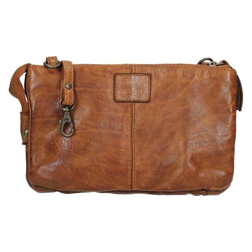 Bear Rock, Vrouwen, Handtas, Kleine Crossbodytas / Schoudertas Dames - Leer - Uma - Cognac, Bruin