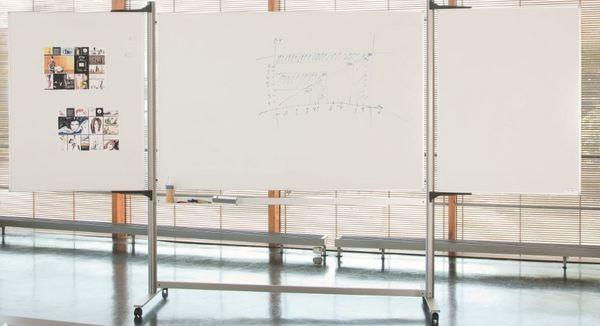 Image du produit Magnetoplan Tableau pliable ferroscript mobile, 180x120cm (120 x 180 cm)