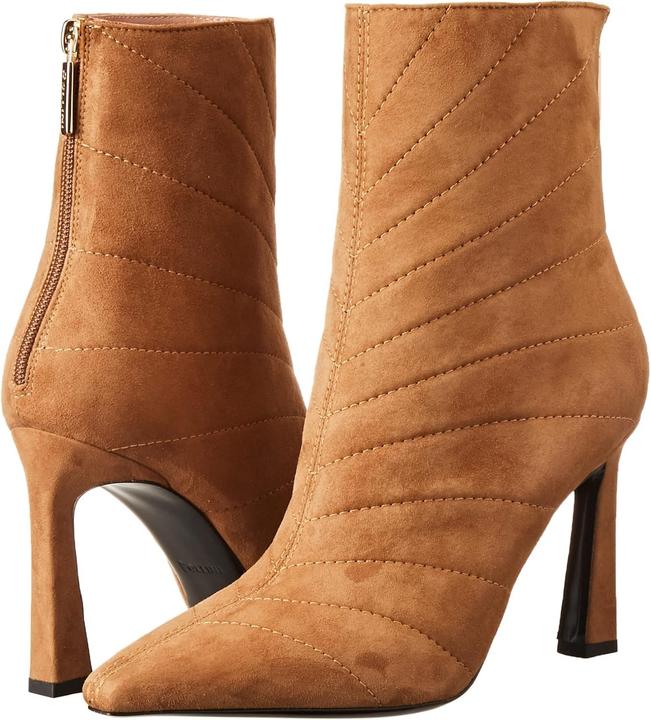Actual product image Pollini Elegant Suede Boots with Heel and Decorative Pattern (39)