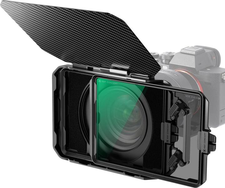 Produktbild K&F Concept Square Movie Blackout Kit, 2 Slots 4*5.65, +Sqaure ND8, with 67/72/77/82/95mm Adapter Ring (ND- / Graufilter, 101.60 mm)