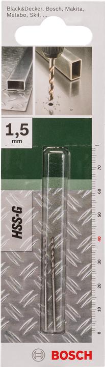 Actual product image Bosch Zubehör Metal drill HSS-G, DIN 338 D= 1.5 mm L= 40 mm (1.5 mm)