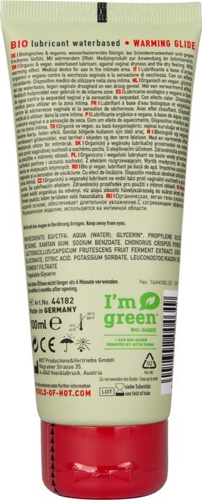Actual product image HOT Organic Lubricant Warming (100 ml)