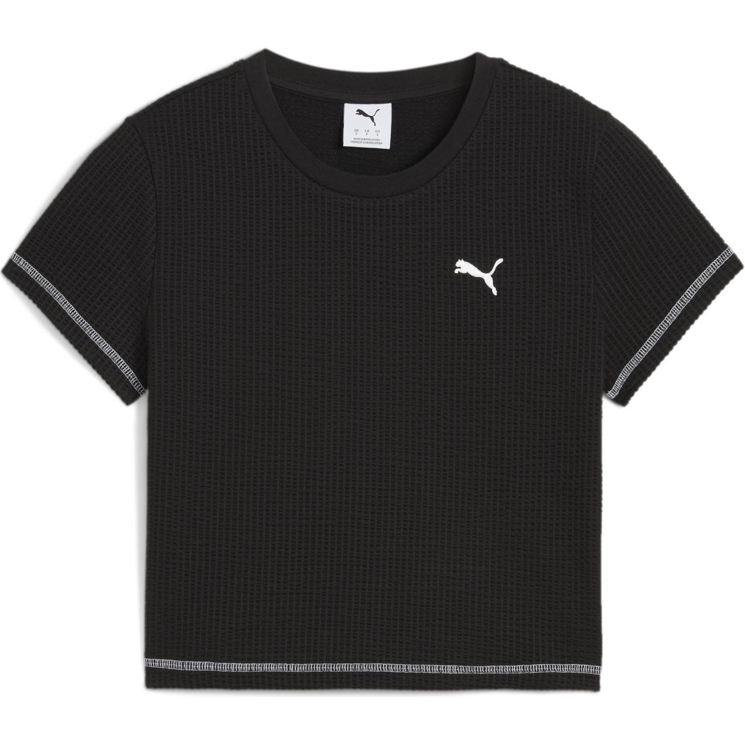 Puma, Damen, Sportshirt, DARE TO Textured Baby Tee (M), Schwarz, M